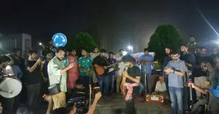 তিস্তা প্রকল্প বাস্তবায়নের দাবিতে রাবি শিক্ষার্থীদের গণজমায়েত